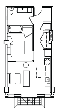 A7A Floor Plan at Madison House, Washington
